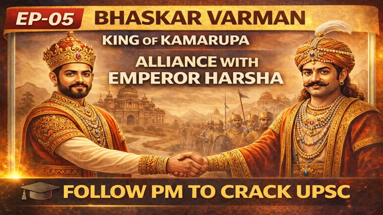 Bhaskar Varman: The Most Powerful King of Assam , You Never Studied! | UPSC Ancient India #prelims