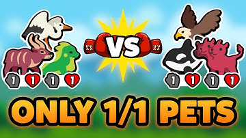 Super Auto Pets but we can only use 1/1 PETS