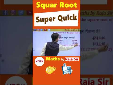 Square Root question Tricks by Raja Sir - Square Root question Tricks by Raja Sir