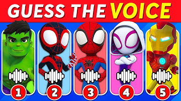 🔊 Guess the SPIDEY Characters by Their Voice 🕷️🦸‍♂️ | Spidey and His Amazing Friends Quiz