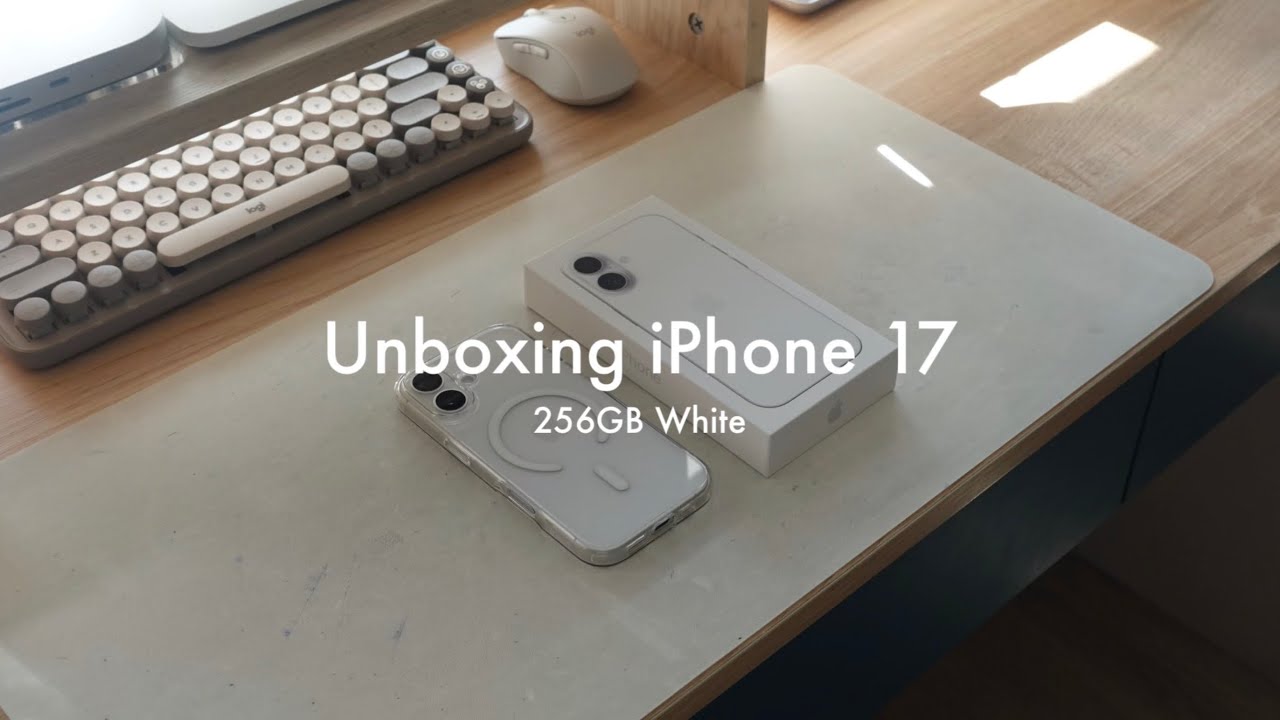 Unboxing iPhone 17 + accessories 🤍🎧🕊️￼