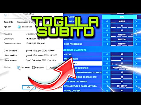 per COLPA di  QUESTA IMPOSTAZIONE NON si SALVANO i TUOI SETTINGS  !! SEASON 5 FORTNITE