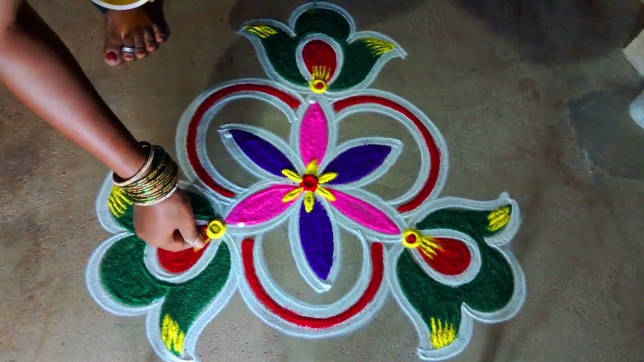 chithirai madham3*2 ugadiflowerkolam