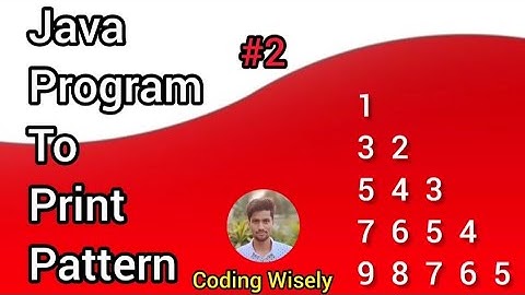 Java Program to Print Triangle Pattern | Part 2 | Java coding | By Coding Wisely