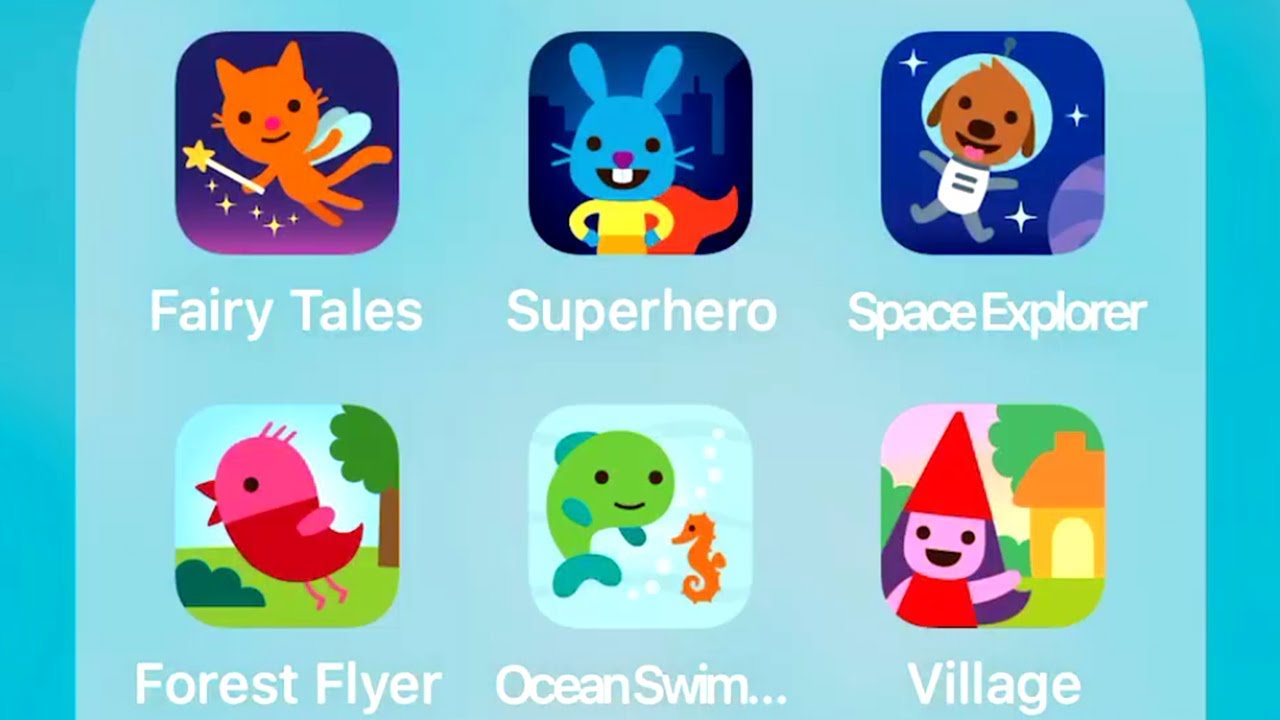 Sago Mini Fairy Tales,Superhero,Space Explorer,Forest Flyer,Ocean Swimmer,Village