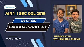 AIR - 1 Sreenivas Teja SSC CGL 2019  | Detailed Preparation Strategy with Abhinay Sharma