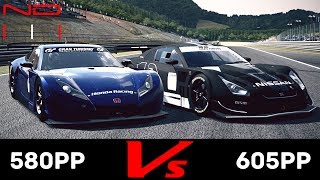 Gt6 Honda Hsv 010 Gt Base Model 12 Vs Nissan Gt R Gt500 Stealth Model Twin Ring Motegi East Youtube
