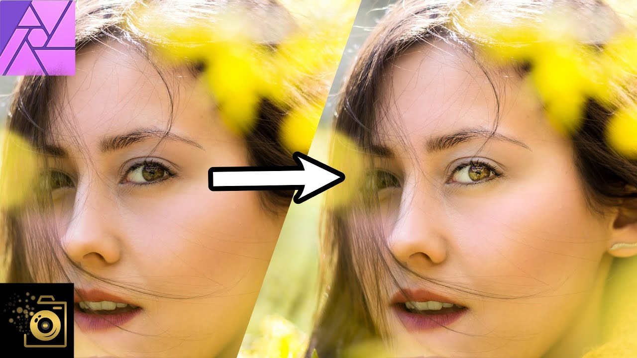 How to make eyes pop in 30 seconds ! 5 examples ! Affinity Photo
