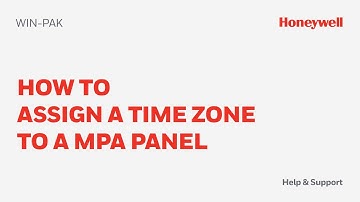 How to Assign a Time Zone to a MPA Panel Using WIN-PAK