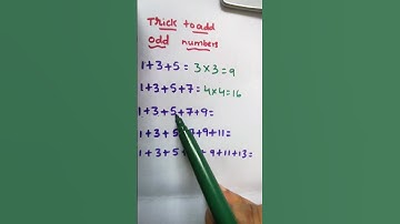 Easy Trick to Add Odd Numbers FAST #shorts #mathshorts #oddnumbers #additiontrick #studytips #maths