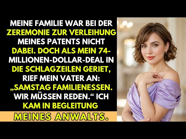 Vierzehn Monate lang hat mein Vater kein einziges Mal angerufen. Dann las er einen Artikel über mein Patent – geschätzt auf 74 Millionen Dollar – und plötzlich klingelte sein Name auf meinem...