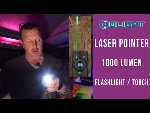 Olight Arkfeld, Green laser pointer & flashlight / torch. Office Workshop Camping light 1000 lumen