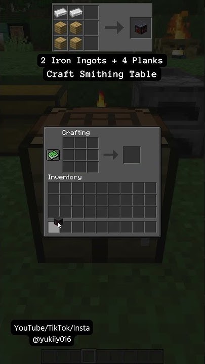 How To Make A Smithing Table In Minecraft Java #youtubeshorts - YouTube