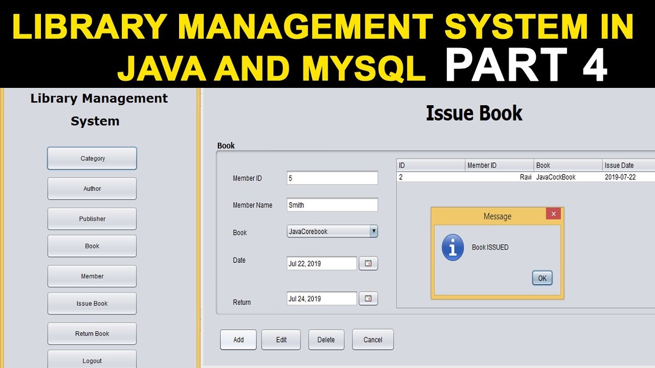 college library management system project report in java