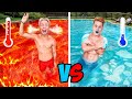 Heißer vs Kalter Pool Challenge !