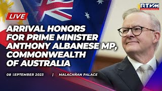 Arrival Honors for Prime Minister Anthony Albanese of the Commonwealth of Australia 09/08/2023