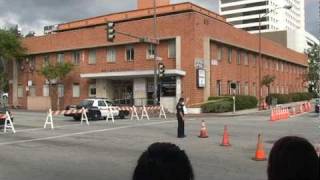 GLENDALE POLICE DEPARTMENT PROVIDING SECURITY FOR THE PRESIDENTIAL VISIT TO GLENDALE, CALIFORNIA