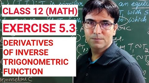 12th NCERT MATHS  concept of differentiation of inverse trigonometric Function  ANANT MATHEMATICS