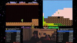 The Legend of Zelda 2:Link no Bouken FDS 100% all keys 1CC race PB W/ LadyGalaga