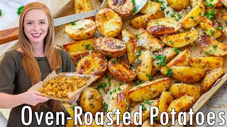 EASY OvenRoasted Potatoes Recipe | with Thyme, Parsley & Parmesan | Beef, Lamb, Chicken, Seafood!