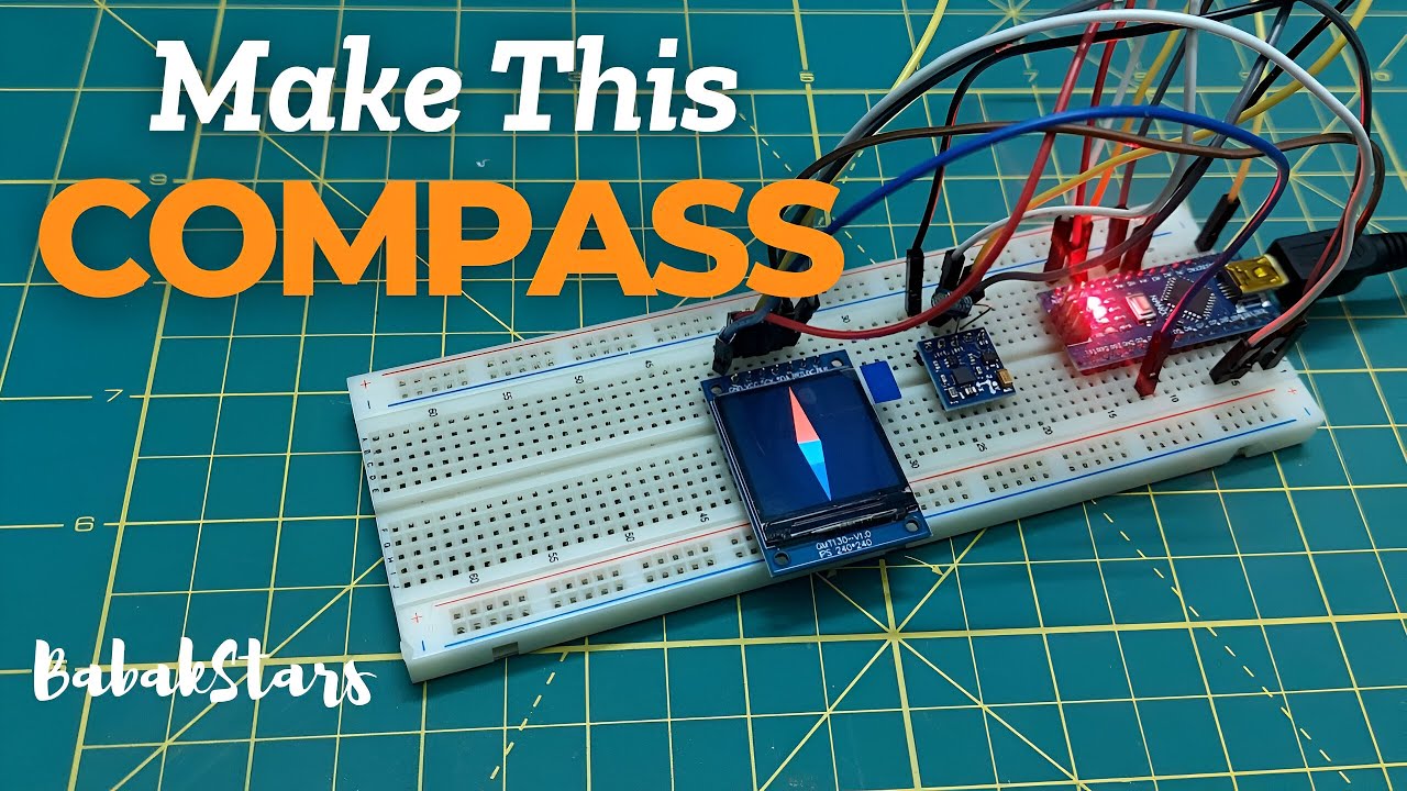 create interactive compass with python code:... Create Your Own Digital Compass on TFT LCD - Step-by-Step Guide! - YouTube