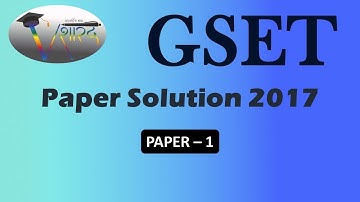 GSET Paper Solution Paper 1 (August 2017)