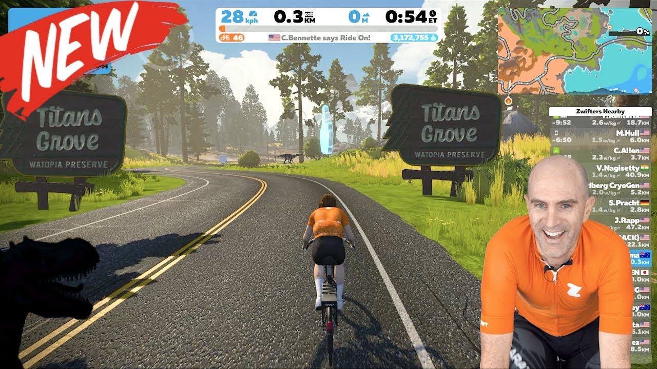 New zwift map release titan s grove first look ride through 