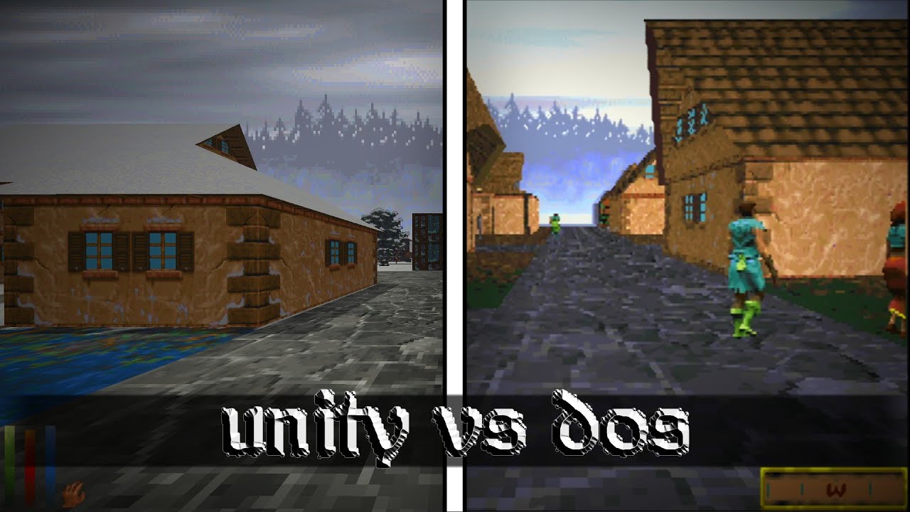 DOS Daggerfall VS Unity Daggerfall - Side By Side Comparison - YouTube
