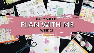 DAILY SHEETS PLAN WITH ME WEEK 21