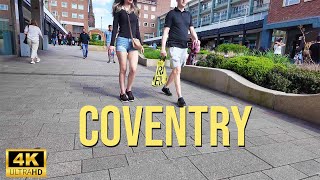 Coventry - City Tour 2024| Walking The Streets of Coventry | Central Coventry Walk [4K HDR]