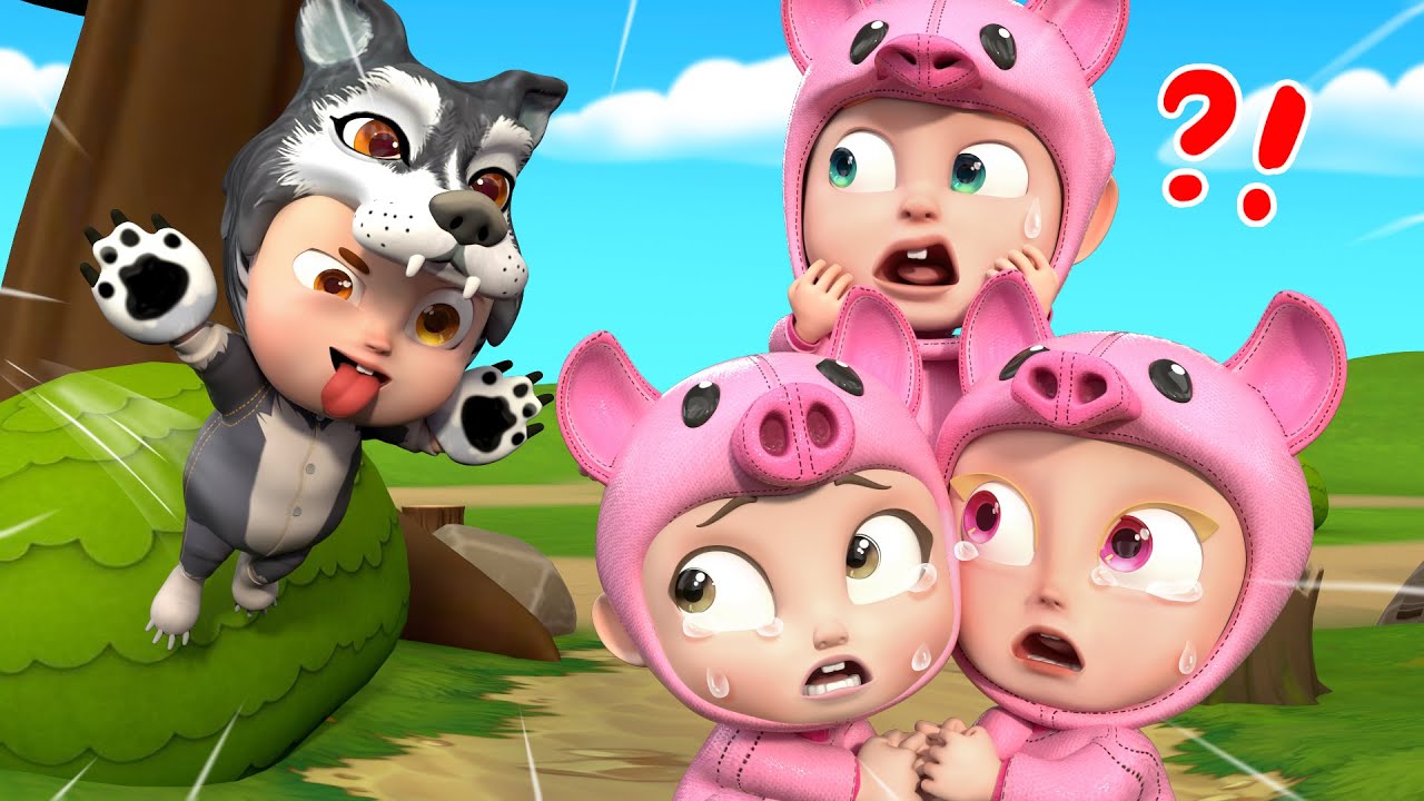 Three Little Pigs & Big Bad Wolf | Bedtime Stories | More Rosoo Nursery ...
