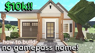 How to Build a NO GAMEPASS House in Bloxburg! 10k Exterior Tutorial