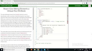freecodecamp-React Give Sibling Elements a Unique Key Attribute-solution