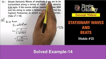 Class 11 Physics | Stationary Waves And Beats | #30 Solved Example-14 on Superposition of Waves