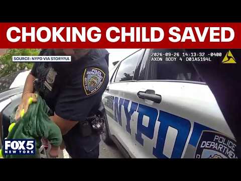 NYPD officer saves choking child