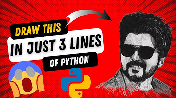 How to Draw Thalapathy Vijay Using Python | Varisu Movie Trailer |