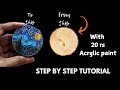 Starry night painting 🌌✨| step by step tutorial #art #artwork #acrylic painting #starrynight #diy