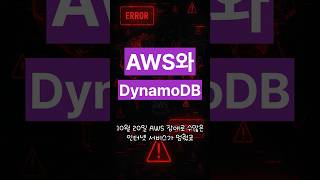 AWS 대란 원인 DynamoDB! 쇼핑몰 1층 편의점 비유로 완벽 이해 | NoSQL 데이터베이스 기초 | 개발자 필수 #개발자 #shorts #dynamo #aws #장애