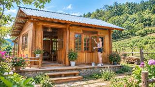 Building a stunning wooden house in the mountains | 350 days living off-grid