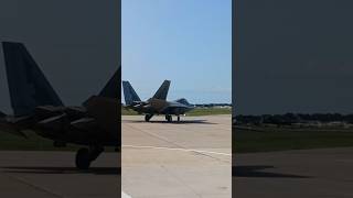 From tarmac to takeoff: watching this absolute powerhouse power up and hit the skies. ✈️🔥F22