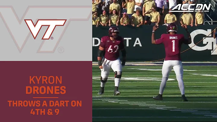 Virginia Tech's Kyron Drones Throws A Dart On 4th & 9