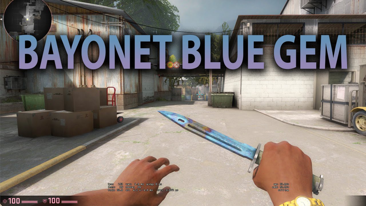 CSGO Case Hardened BLUE GEM Knife Showcase!!! YouTube