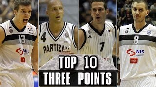 Top 10 THREE points - Partizan Belgrade