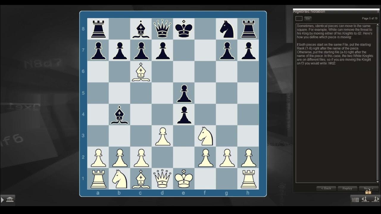 Algebraic Notation in Chess 