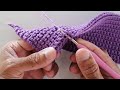 Ponto baixo com EFEITO RELEVO em ponto fantasia | DUPLA-FACE | Double side crochet