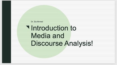 Intro to Media discourse Analysis.