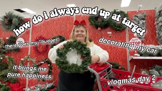 DECORATING MY CAR FOR CHRISTMAS *bc im extra af* vlogmas day 2