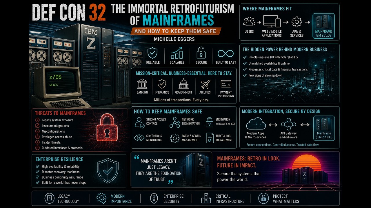 DEF CON 32 The Immortal Retrofuturism of Mainframes and How to
