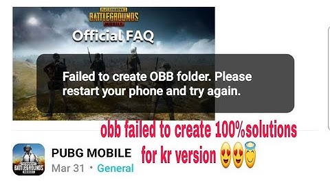 failed to create obb folder tap tap pubg solution 100% working\pubg kr failed to create obb solution