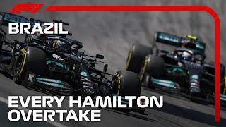 Lewis Hamilton Overtakes Everyone 2021 Sao Paulo Grand Prix